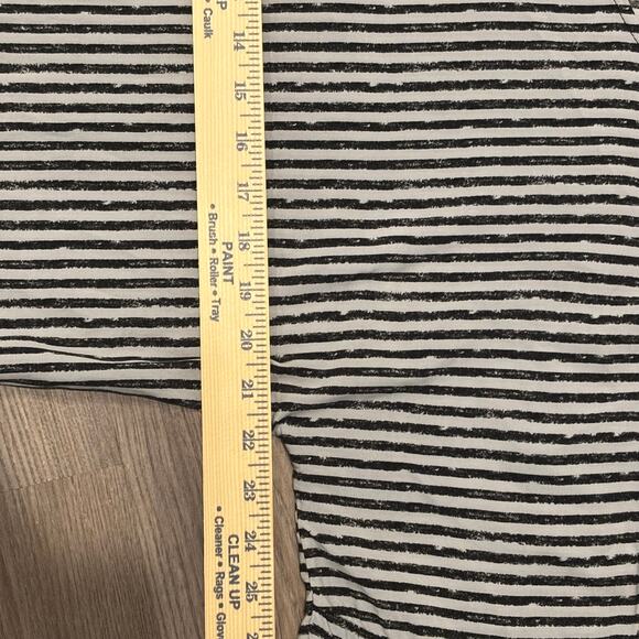 Spense Womens Sm Black White Striped Boxy Tunic Top Mixed Stripe Short Sleeve - Picture 8 of 9